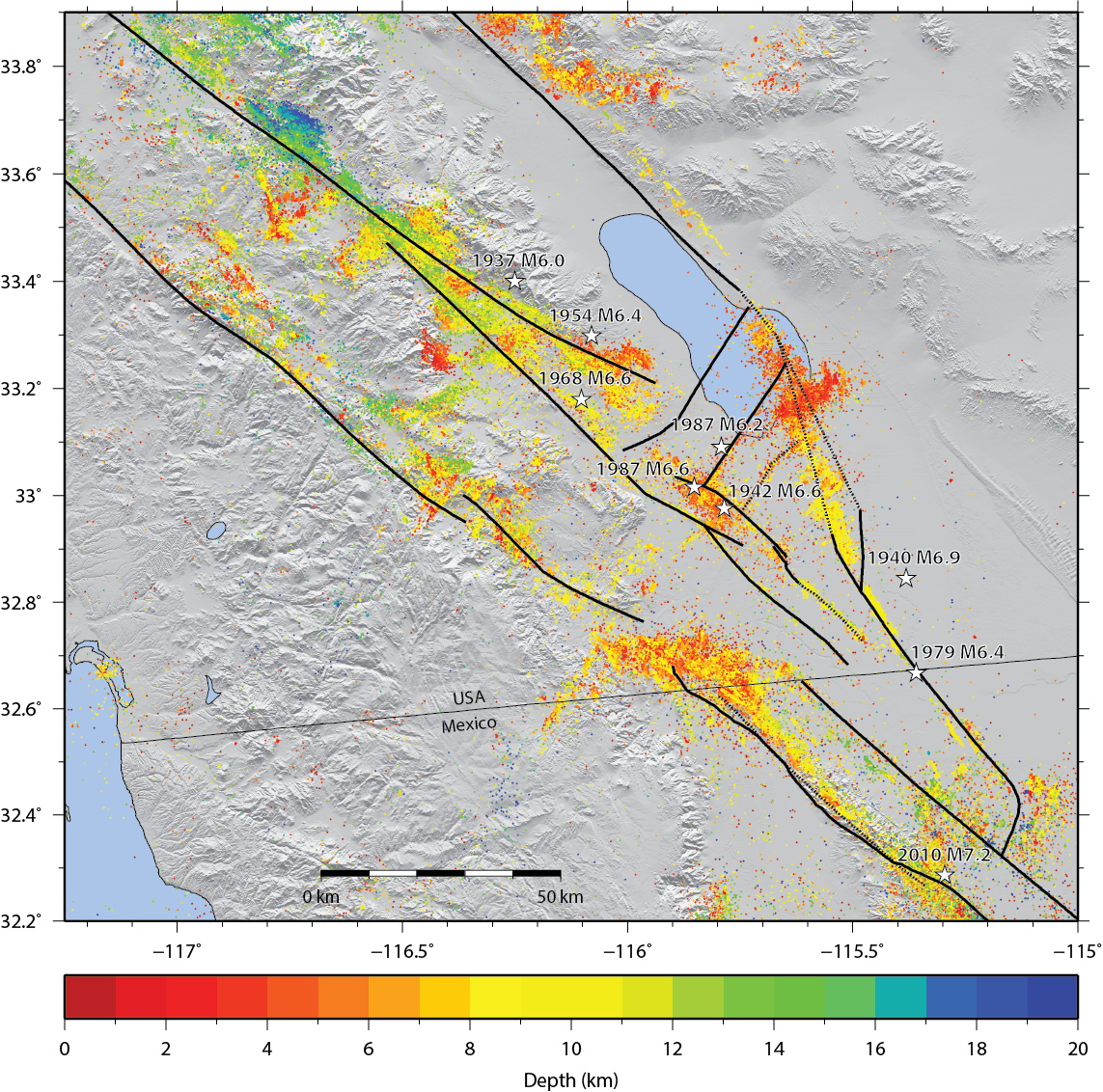 Imperial Valley Earthquakes and Faults