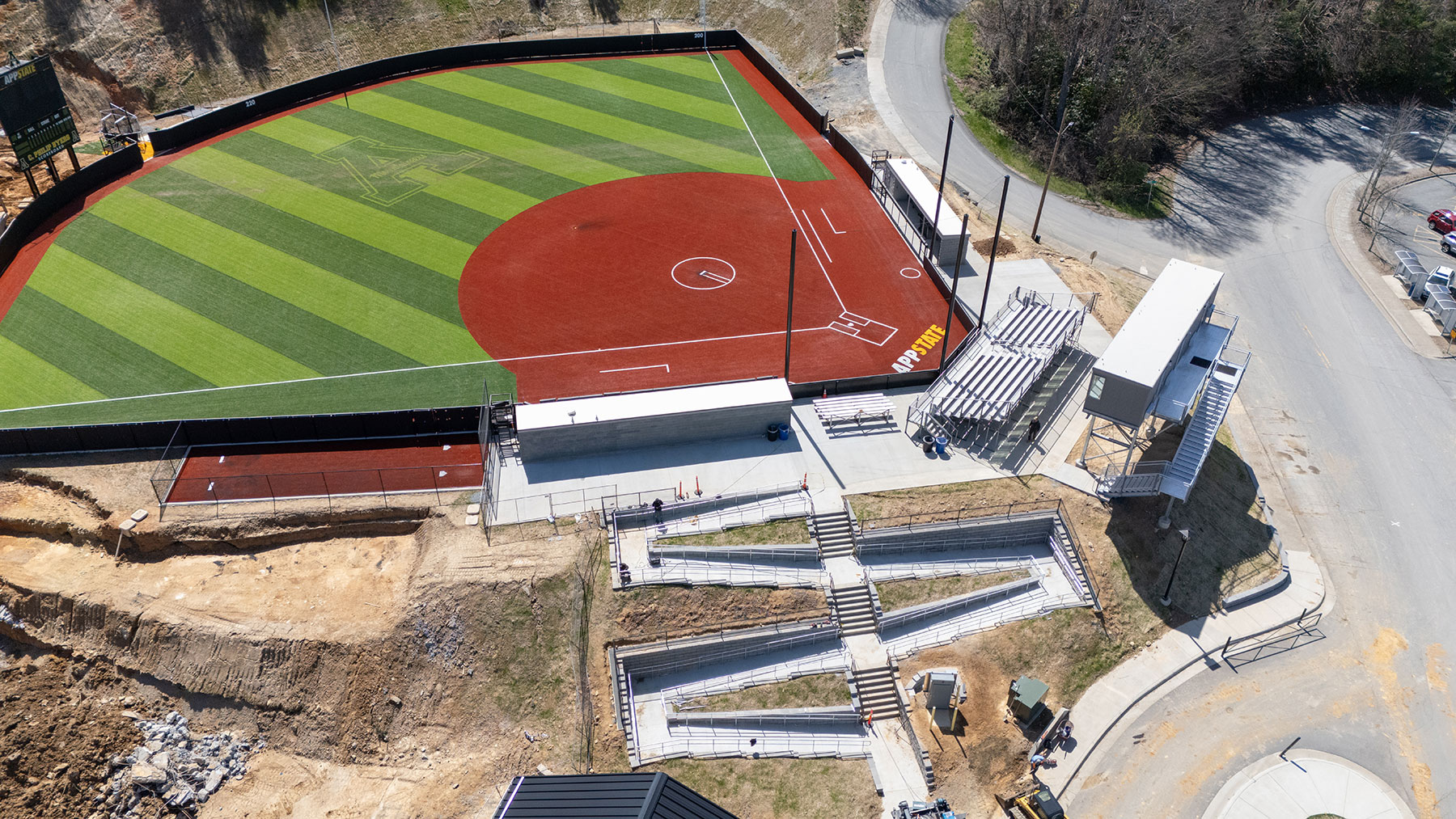 Aerial view of Sywassink/Lloyd Family Stadium at App State, April 9, 2025.