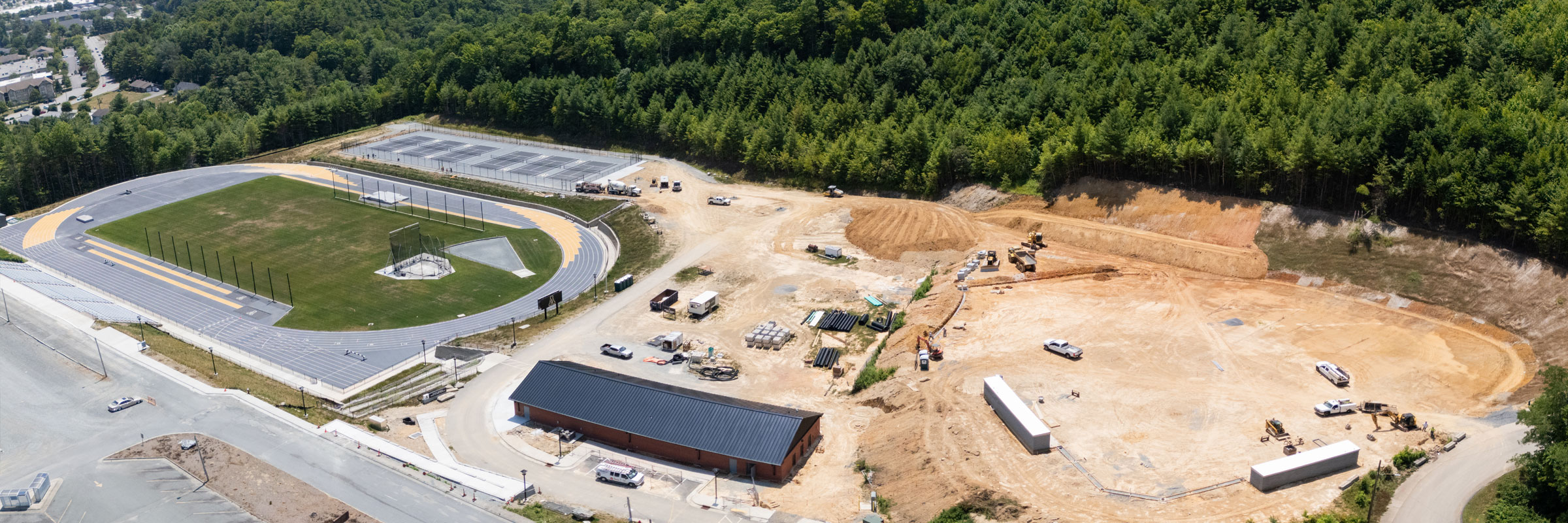 Drone View of App 105 construction