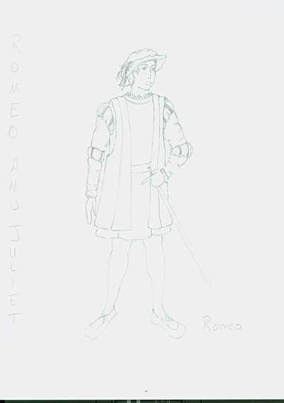 romeo costume sketch